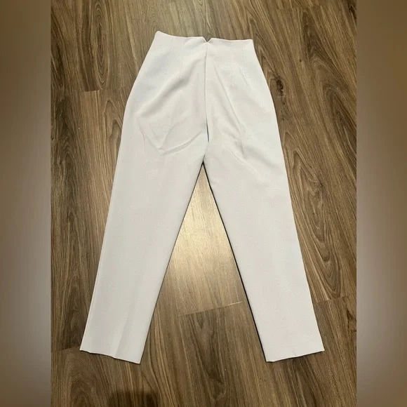 ZARA WOMAN HIGH-WAISTED PANTS LIGHT BLUE - Picture 14 of 15